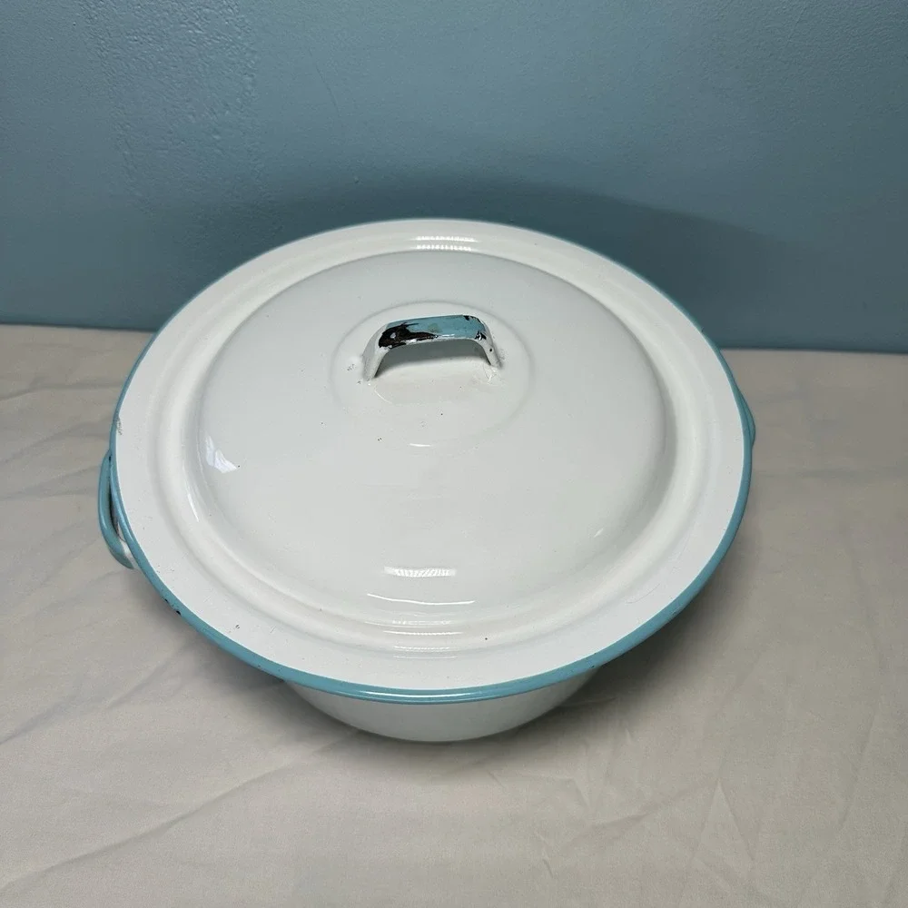 White Enamel Stock Pot 9